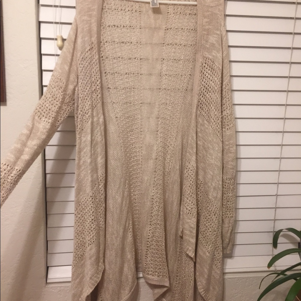 Cream long flowing sweater